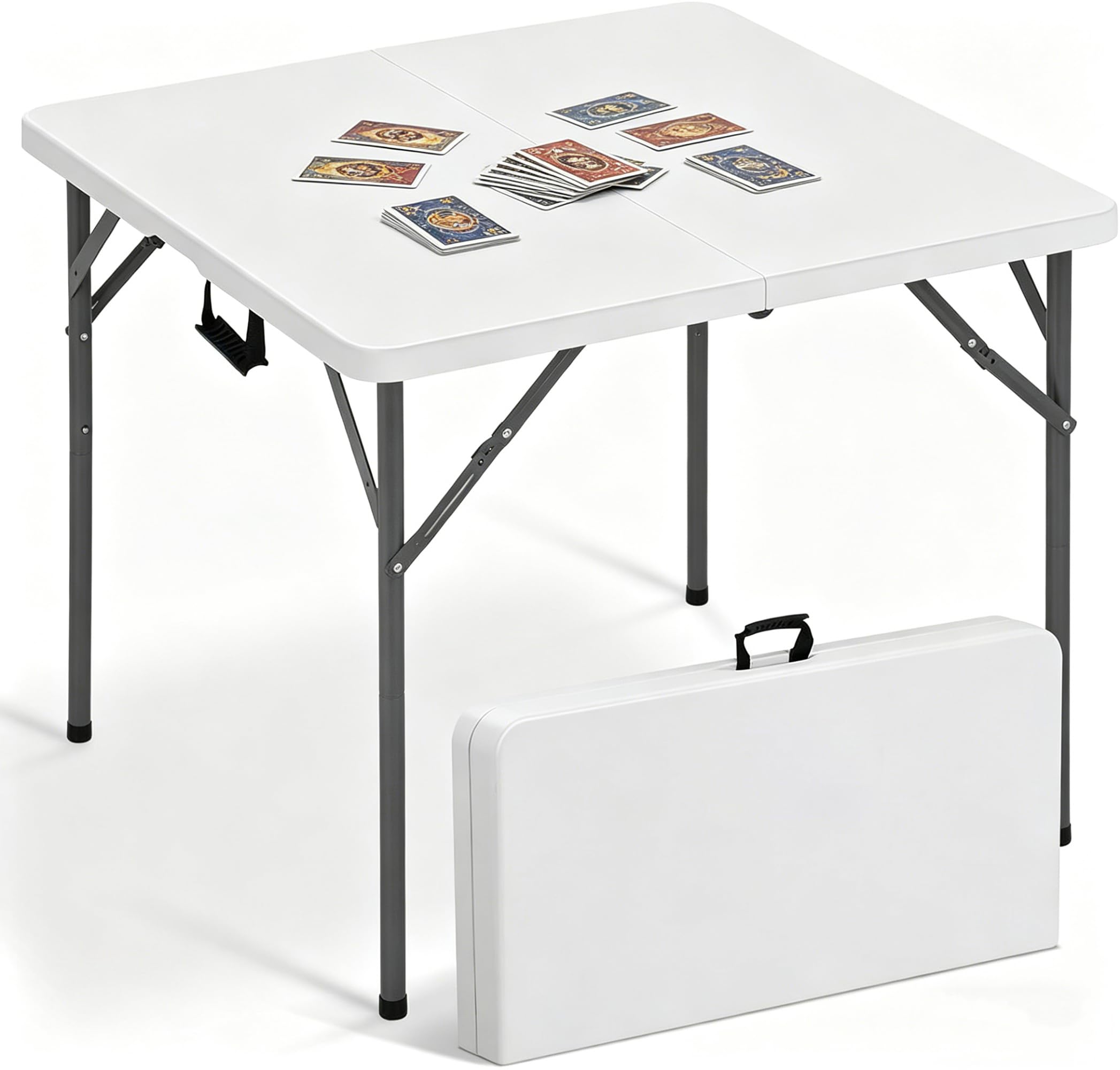 Amazon.com: 34 Inch Square Folding Card Table - Heavy Duty HDPE
